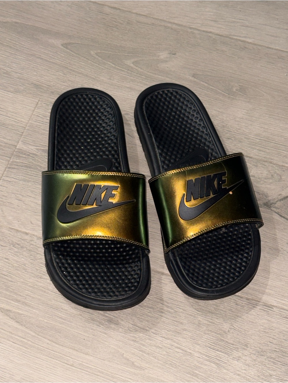 Nike Slides iridescent color size 11 women